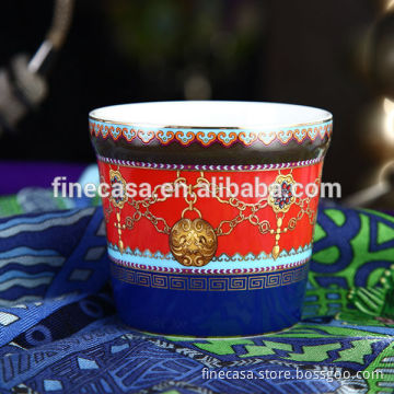 Luxury Fine New Bone China Small Flower Pot of Grand Banquet